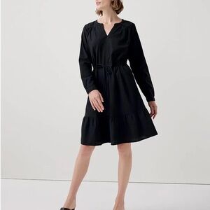 CAFE CREPE TIERED DRESS